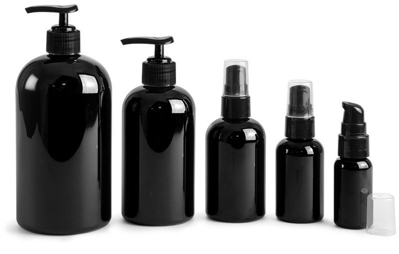 黑色波斯顿塑料瓶