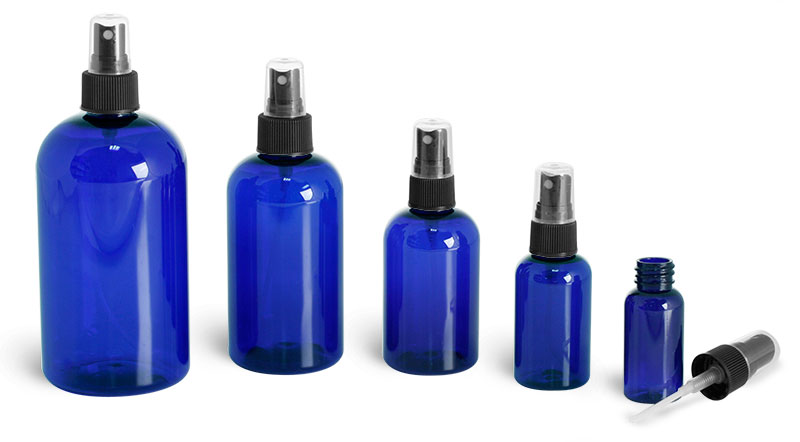 蓝色波斯顿塑料瓶