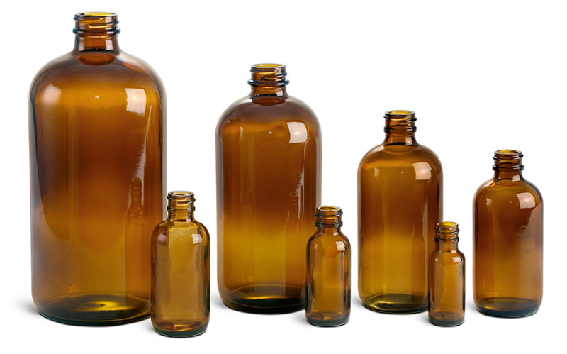 棕色波斯顿玻璃瓶